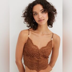 Aerie Show Off Lace Corset Bra Top (M)